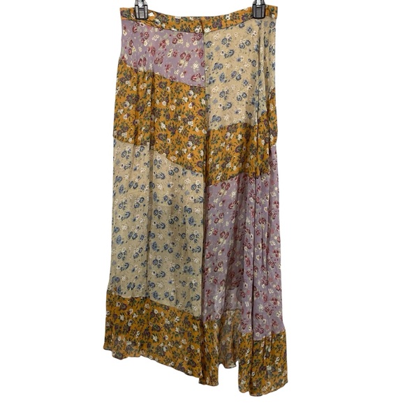 Zara Dresses & Skirts - NWOT Zara Floral Patchwork High Low Ruffle Maxi Skirt
